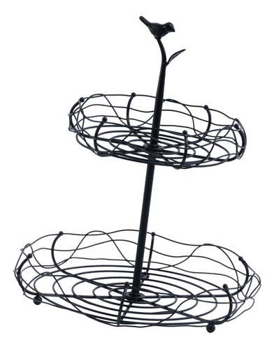 Cesta De Alambre Con Capas Para Frutas Y Verduras, 2 Niveles