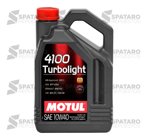 Aceite De Motor Motul 4100 10w40 Semisintetico  X 4lts