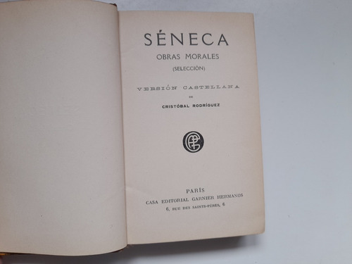 Seneca, Obras Morales, Cristobal Rodriguez