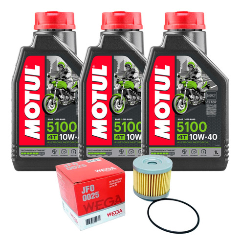 Kit 3 Lts Motul 5100 10w40 + Filtro Óleo Bmw G650 Gs