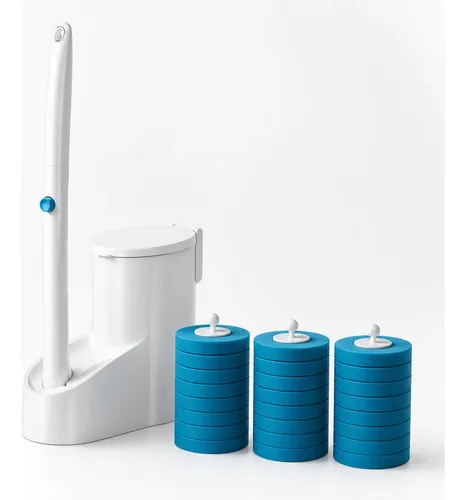 Escova Sanitária Descartável Limpeza Banheiro Kit Ou Refil Kit Escova + 24 Un