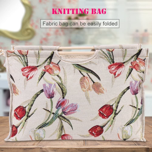 Bolsa De Agujas De Tejer, Bolsa De Almacenamiento De Tela Te