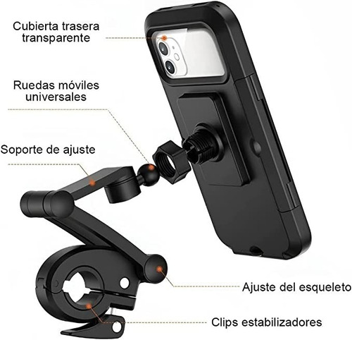 Porta Celular Waterproof Para Motocicleta Resistente Al Agua