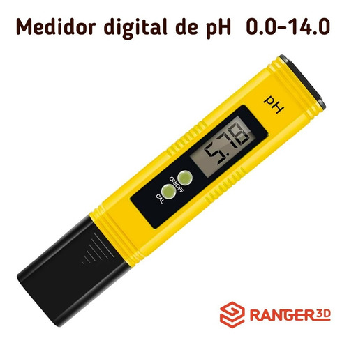 Medidor Ph Digital Auto-calibração Aquário Água - Amarelo