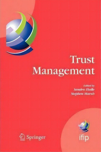 Trust Management, De Sandro Etalle. Editorial Springer Verlag New York Inc, Tapa Blanda En Inglés