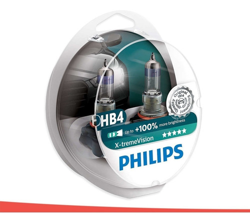 Kit Lâmpada Philips X-treme Vision Hb4 / 9006 - 51w 12v- Par