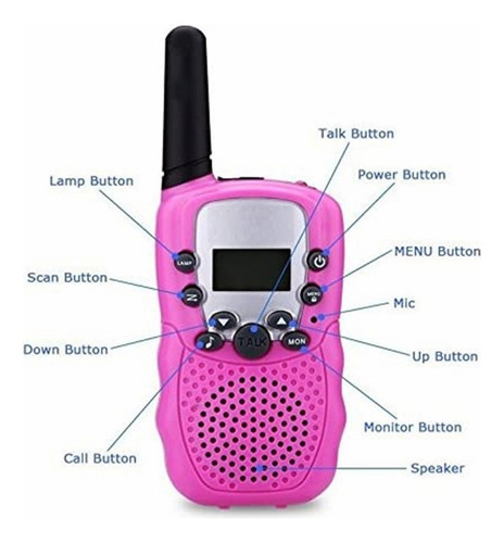 . Walkie Talkie Set 2 Radio For Niños Con Alcance 8km