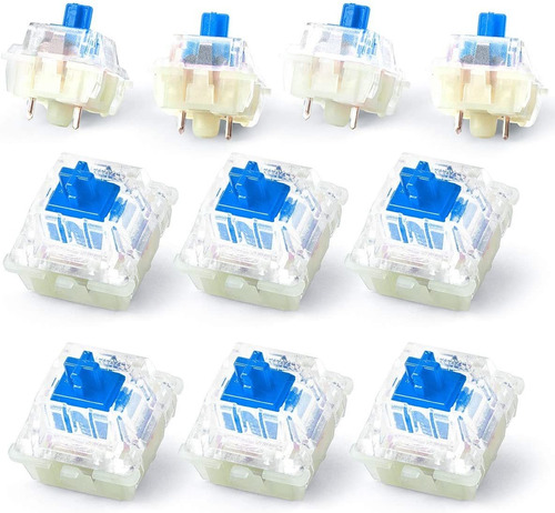 61 Switches Gateron Azules Para Teclado Mecanico Mx