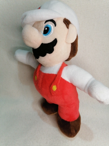 Imagen 6 de 7 de Peluche Original Super Mario Fire All Star Nintendo 23cm.