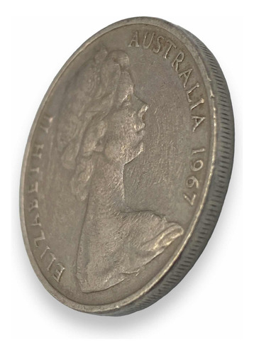 Antigua Moneda 20 Centavos País De Oceanía Australia 1967 (Usado)