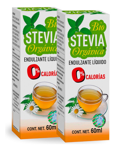 Extracto De Hojas De Stevia Biostevia Orgánica 2pz No Amarga