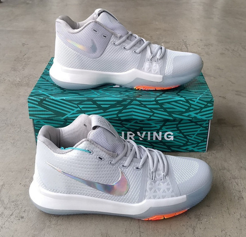 Kp3 Botas Caballeros Nike Kyrie Irving 3 Gris Plata