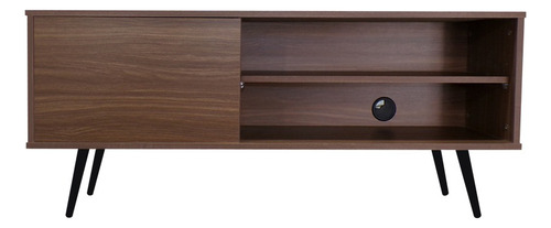 Mueble Para Tv Decomobil Credenza Con Pasacables Color Nogal neo