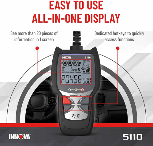 Escáner Obd2 Innova 5110 Con Abs, Luz Antismog Y Luz De Rein