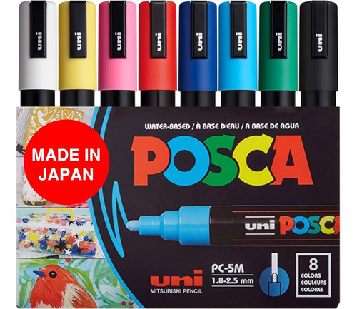 Posca - Juego De Marcadores De Pintura Acrílica (8 Colores.