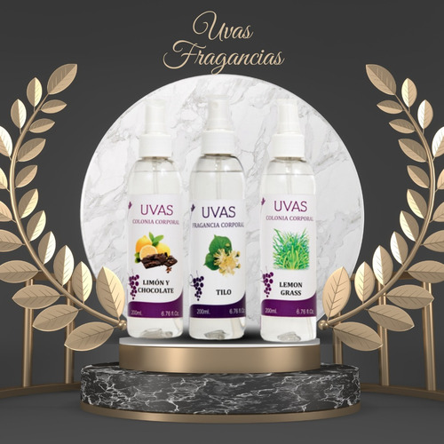 Body Splash Uvas Cosmeticos Fragancia Coco 200 Ml Sin/tacc