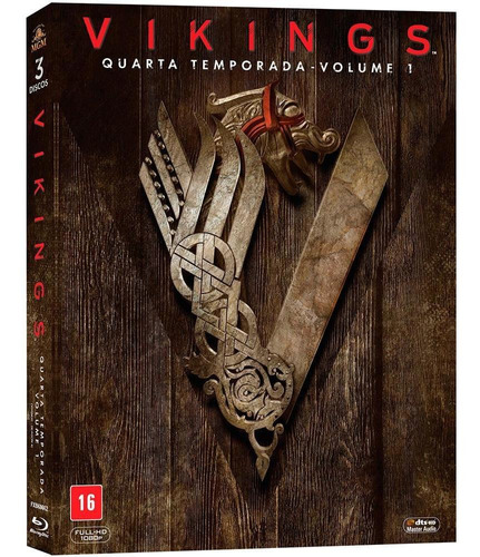 Vikings 4ª Temporada Vol.1 - Box Com 3 Blu-rays - Novo