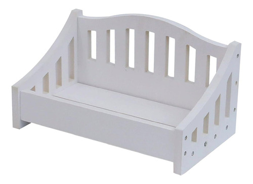 Doll Bed Basket Cama De Madera Bebé Photoshoot Props Blanco