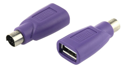 Dgzzi Adaptador Usb A Ps2 2pcs Prpura Usb Hembra A Ps/2 Mach