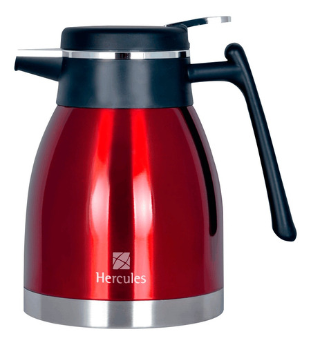 Garrafa Térmica Inox Bule Café Chá 1,2 Litros- Hercules Cor Vermelho