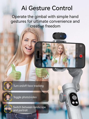 Estabilizador Cardán De 3 Ejes Para Smartphone Smart Ai Xpro
