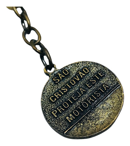 Chaveiro Medalha São Cristóvão Mosquetão Ov