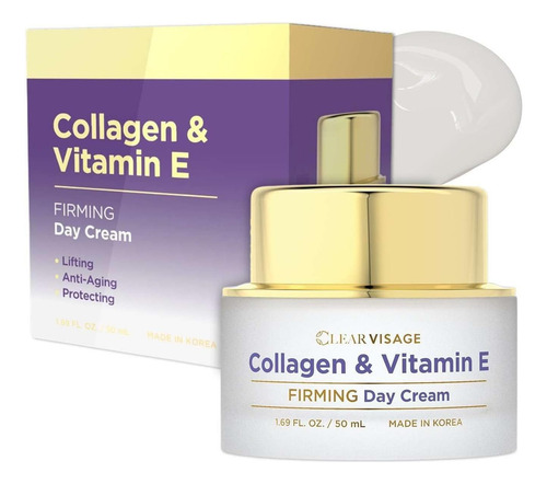 Crema de día con colágeno y vitamina E Clear Visage: antihidratante