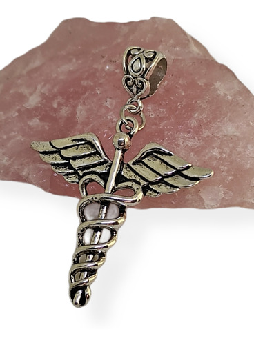 Dije Caduceo  Plata Tibetana Kundalini Hermes Paz Armonia 