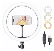 Comprar Moreka Aro De Luz 12 (32cm) Pulgadas De Iluminacion Usb Con Soporte Celula 3 Tonos Luz Blanca, Luz Cálida Y Luz Natural Rotación 360º Inclinación 180º Luz Blanco Neutro Color Negro