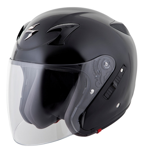 Casco Scorpion Exo Exo-ct220 Open-face Negro Brilloso