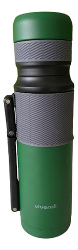 Termo Matero Vivendi 1.2 L Acero Inox Asa Plegable Verde