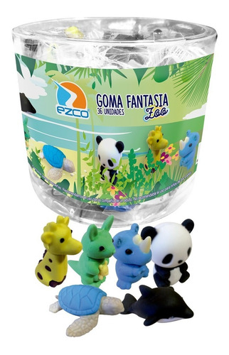 Goma Ezco Fantasia Zoo X Unidad