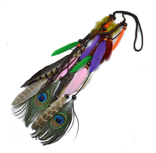 Lll A 2pcs Diadema De Pelo Con Plumas De Pavo Real