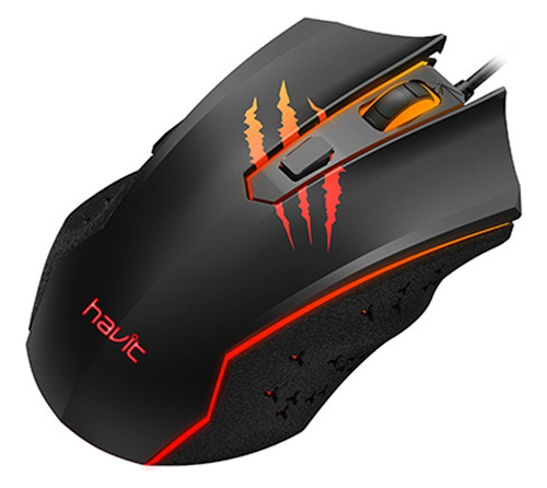 Mouse Gamer Havit Ms1027 Orange Led Gaming / 3.600 Dpi