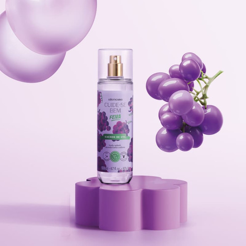 Body Splash Desodorante Colônia Cuide-se Bem Feira Cachos De Uva 200ml
