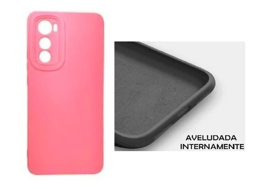 Capa emborrachada Genérica / H'Maston / Exploiter / LXL / HRebos / Sorte Silicone Cover rosa com design liso para Motorola Moto