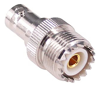 Pack De 2 Adaptadores Bnc F A Uhf F So-239 Conectores Rf