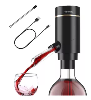 TISHITA Aireador de vino eléctrico y bomba de dispensador de vino automático alimentado por batería verizador de vino con un botón decantador de vino 