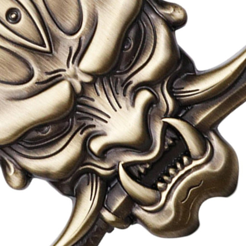 Pack-2 Fangs Samurai Devil Metal Etiqueta Adhesiva