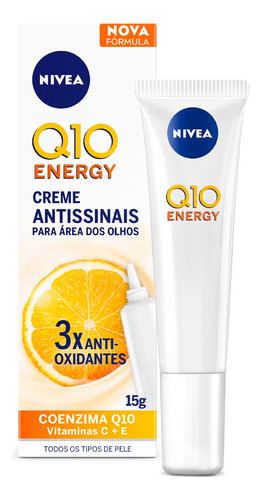 Creme Antissinais Área Dos Olhos Q10 Vitamina Com 15g Nivea Tipo De Pele Todo Tipo De Pele