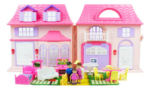 Casa De Muñecas Boley American Doll House - 21 Pc Kids & Wid