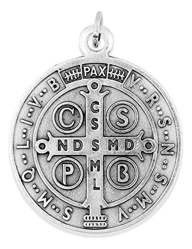 Medalla Grande De San Benito - 2 De Diámetro (tono Platea 
