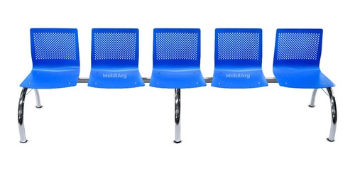 Imagen 3 de 8 de Silla Tandem Anana X5 Cromado Asientos Pvc Salas De Espera
