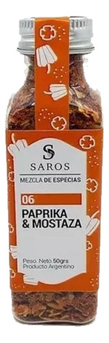 Sazonadores Naturales Saros 06 Paprika Y Mostaza X 50 Gr 