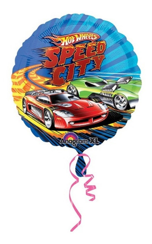 Imagen 1 de 3 de 4 Globos Hot Wheels Carros Carreras Met 18 Fiesta Decoracion