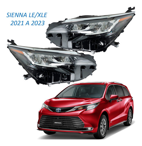 Par Faro Toyota Sienna Le/xle 2021 2022 2023 C/led