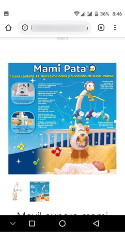 Imagen 3 de 6 de Móvil Para Bebé Mamá Pata Vtech
