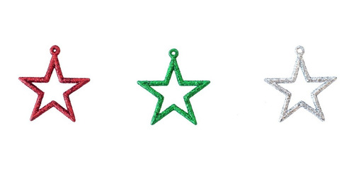 Adornos Navideños Estrellas Para Arbolito De Navidad 5cm X8u