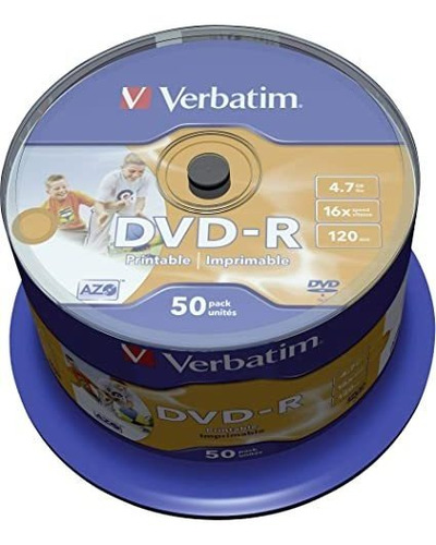 Torre 100 Dvd-r Verbatim  4.7gb 16x Set 50 Unidades Imation