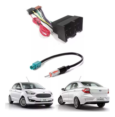 Chicote Ligação + Adaptador De Antena Ford Novo Ka 2019 2020